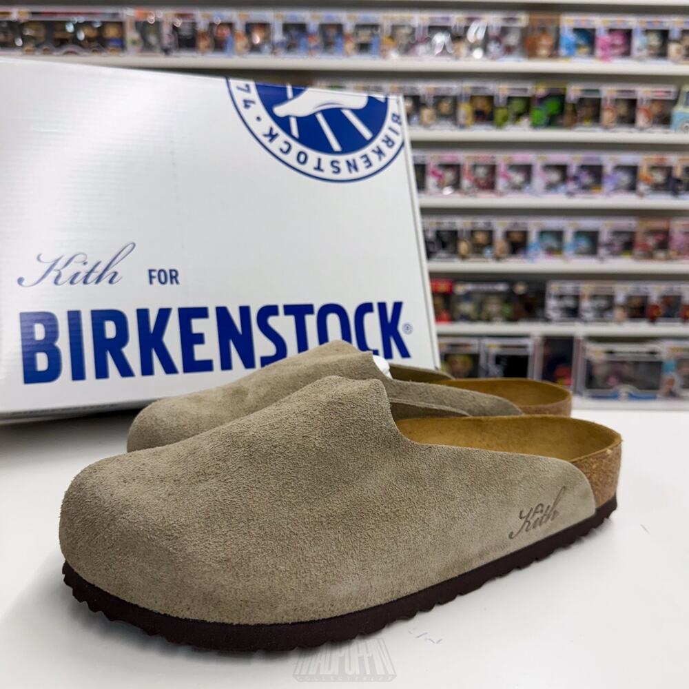 Birkenstock Amsterdam Kith Exclusive Taupe Sz EU 41 US 8 Men Slide Sandals Shoes